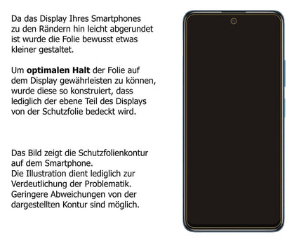 1x 9H Schutzfolie matt für Poco M4 Pro Panzerfolie (3)