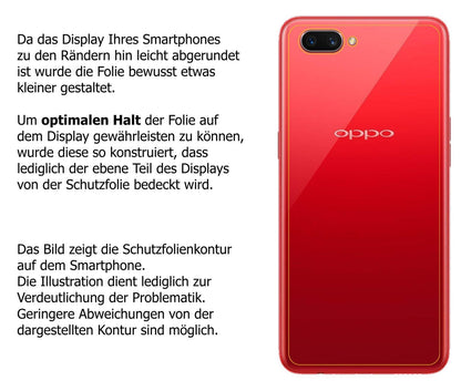 2x Schutzfolie klar für OPPO A3S Rückseite Display (5)
