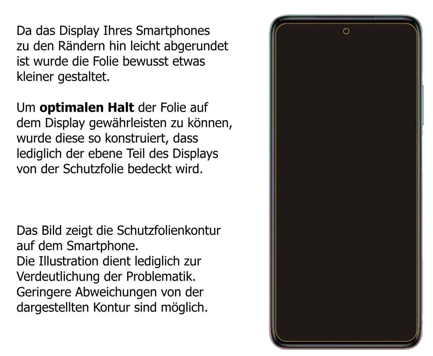 2x 9H Schutzfolie für Xiaomi Redmi Note 11T Panzer (3)