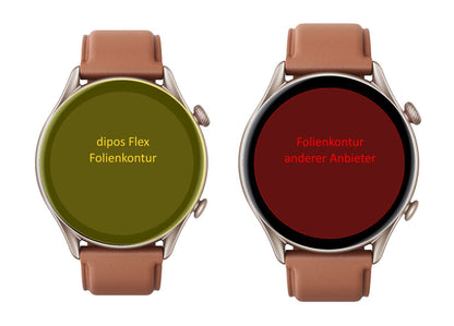 3x 3D Full Cover Schutzfolie für Amazfit GTR 3 Pro (2)