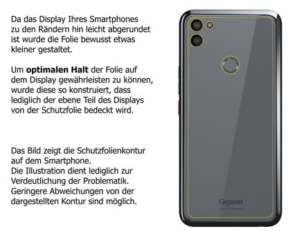 2x 9H Schutzfolie matt für Gigaset GS5 Rückseite P (3)