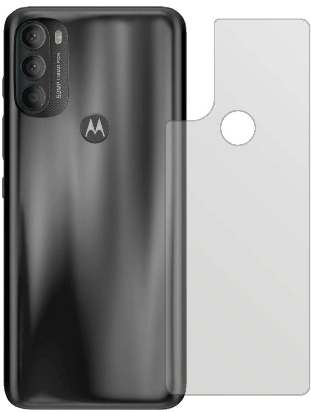 5x Schutzfolie matt für Motorola Moto G71 Rückseit (2)