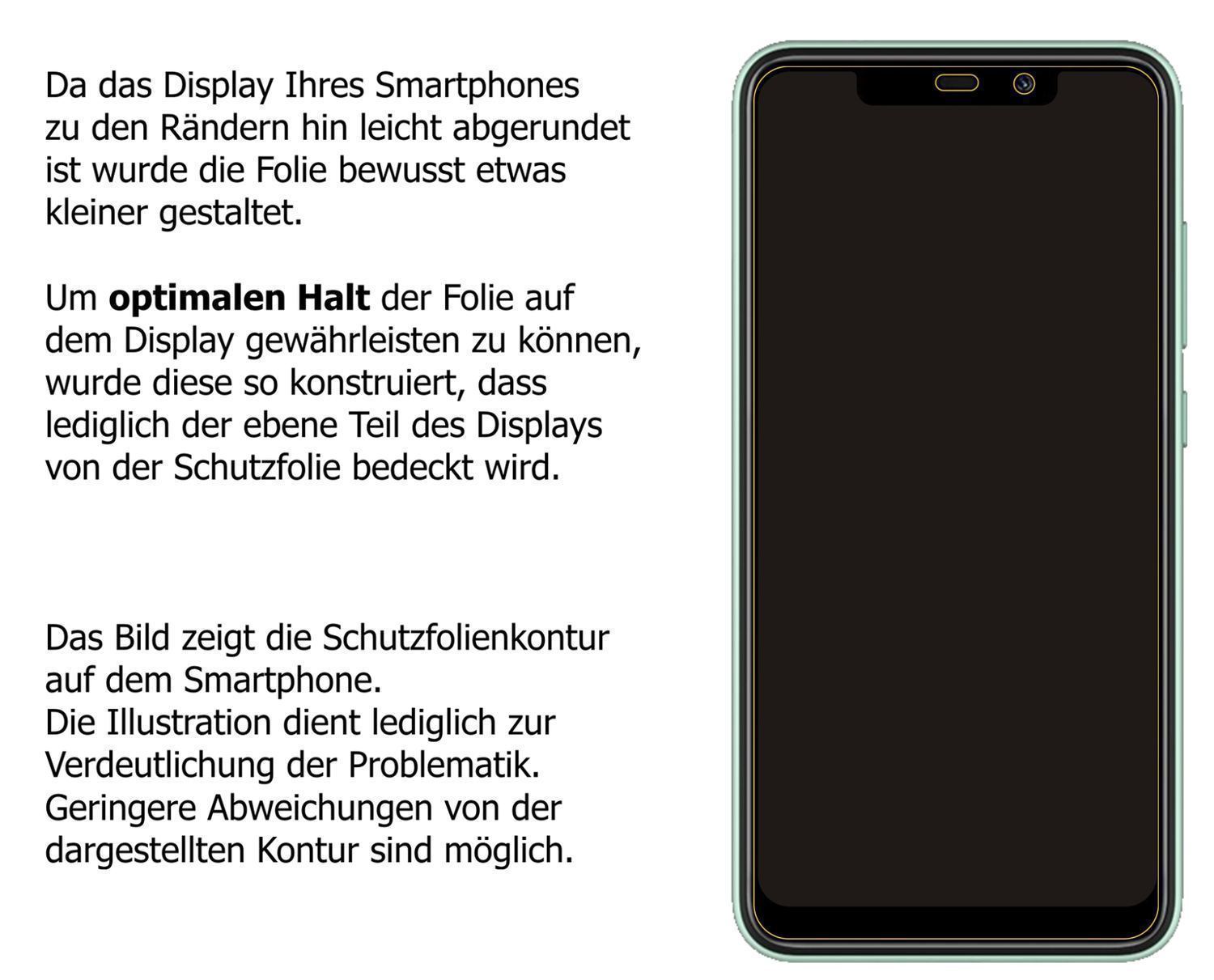 2x 9H Schutzfolie matt für Oukitel C22 Panzerfolie (3)
