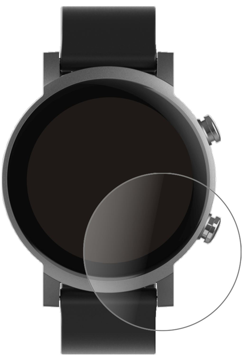 1x 9H Schutzfolie matt für TicWatch E3 Smartwatch  (2)