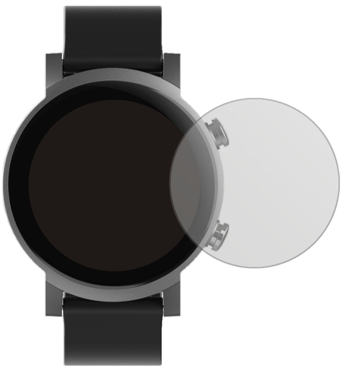 5x Schutzfolie matt für TicWatch E3 Smartwatch Dis (2)