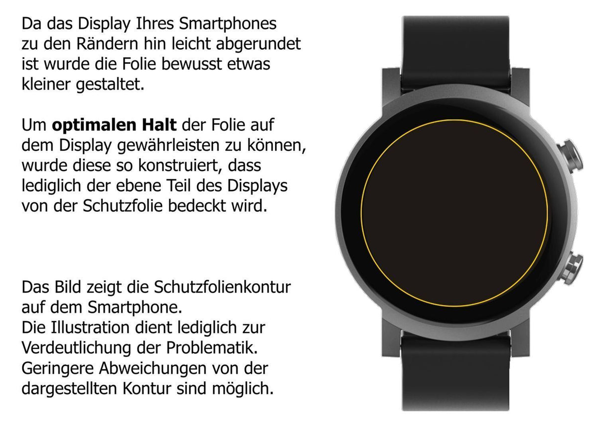 5x Schutzfolie matt für TicWatch E3 Smartwatch Dis (6)