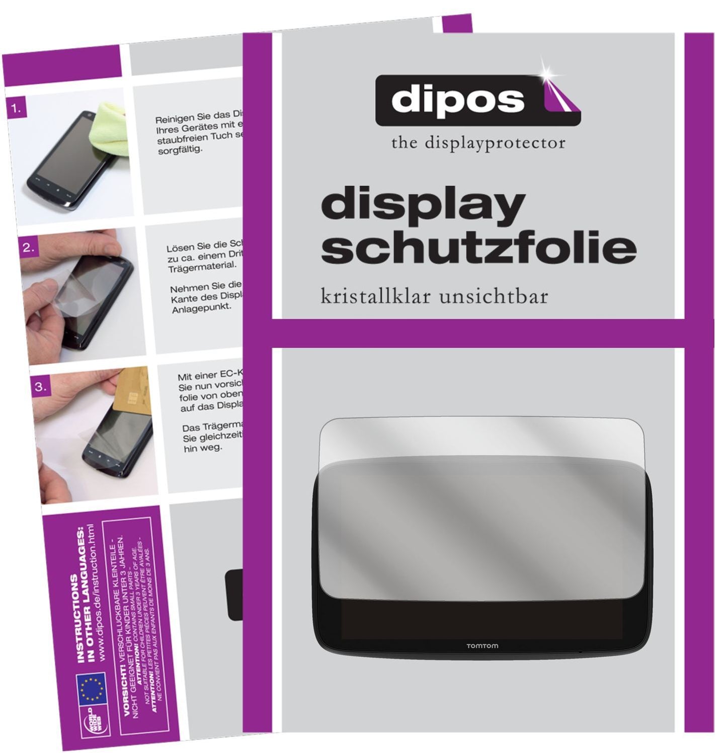 1x Schutzfolie klar für TomTom GO Discover 6 Zoll  (1)