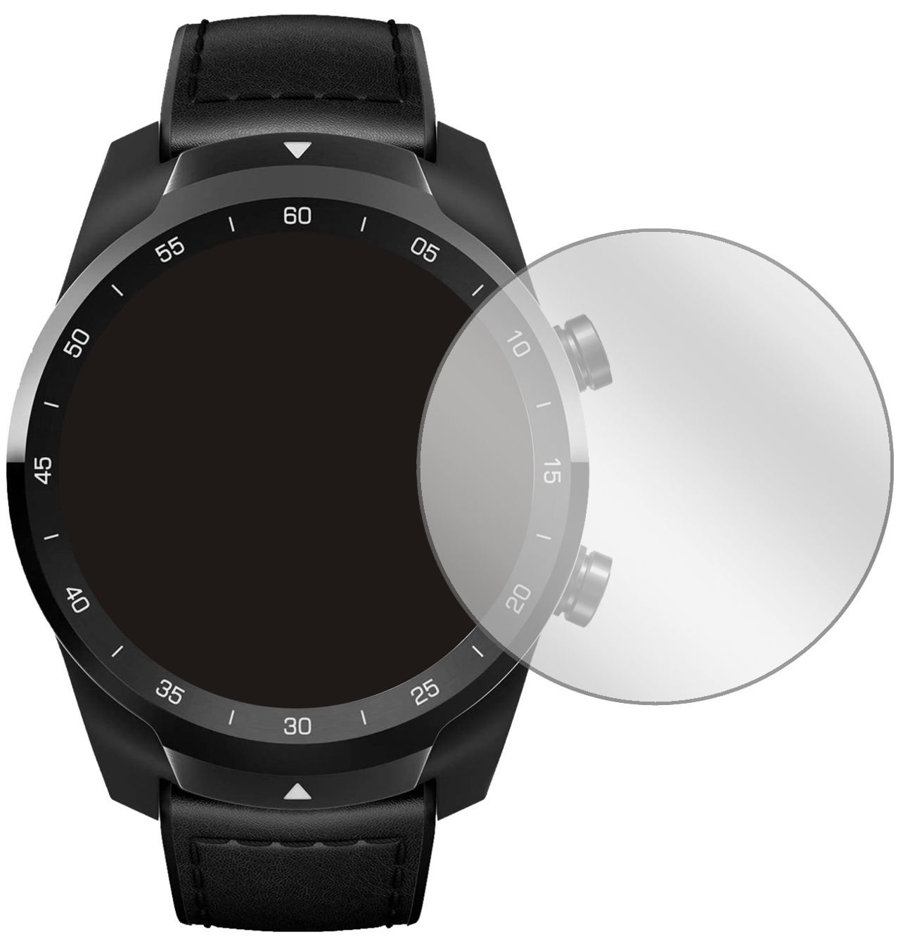 1x Schutzfolie klar für TicWatch Pro S Display-Sch (2)