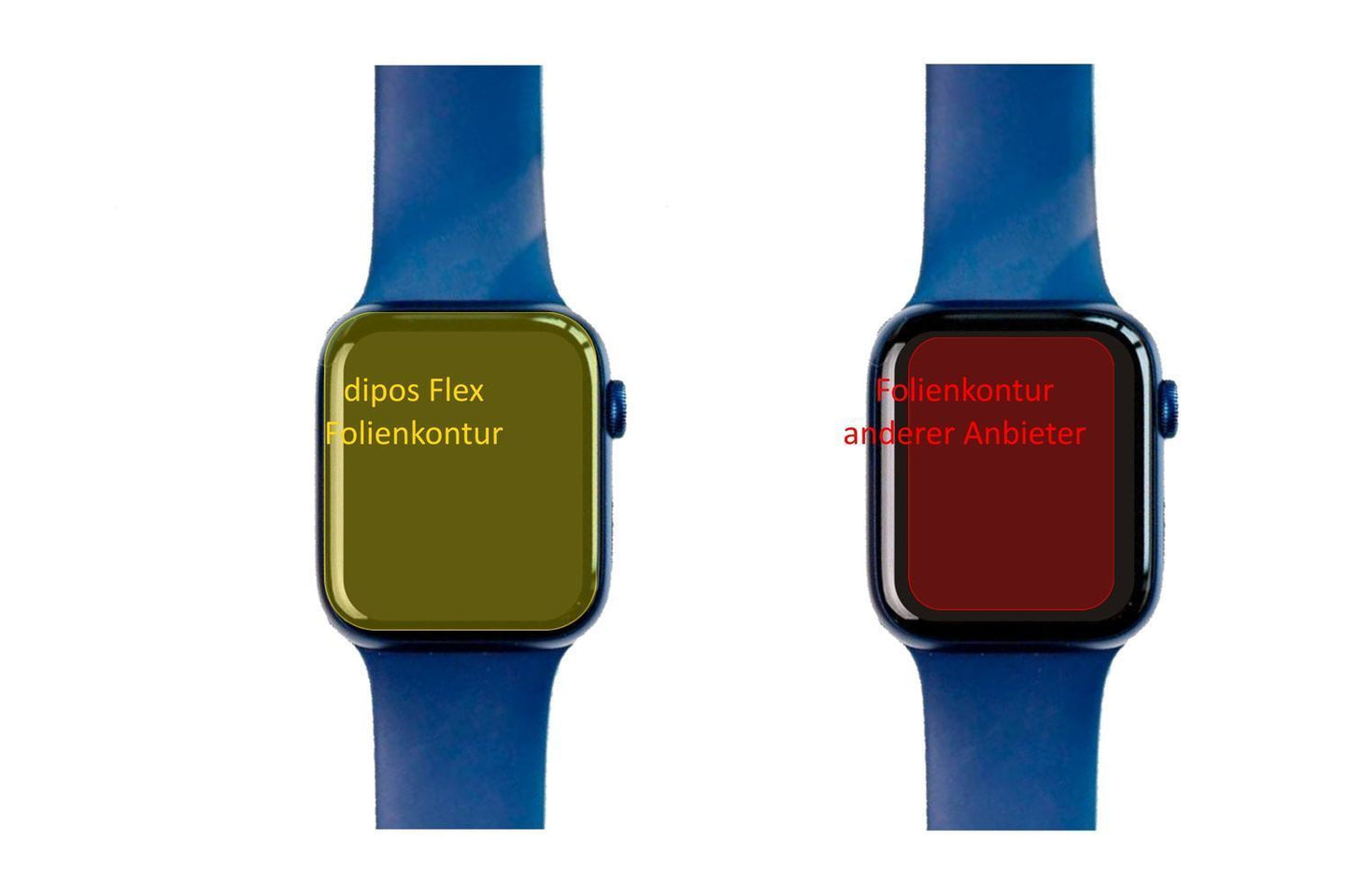 2x 3D Full Cover Schutzfolie für Apple Watch Serie (2)