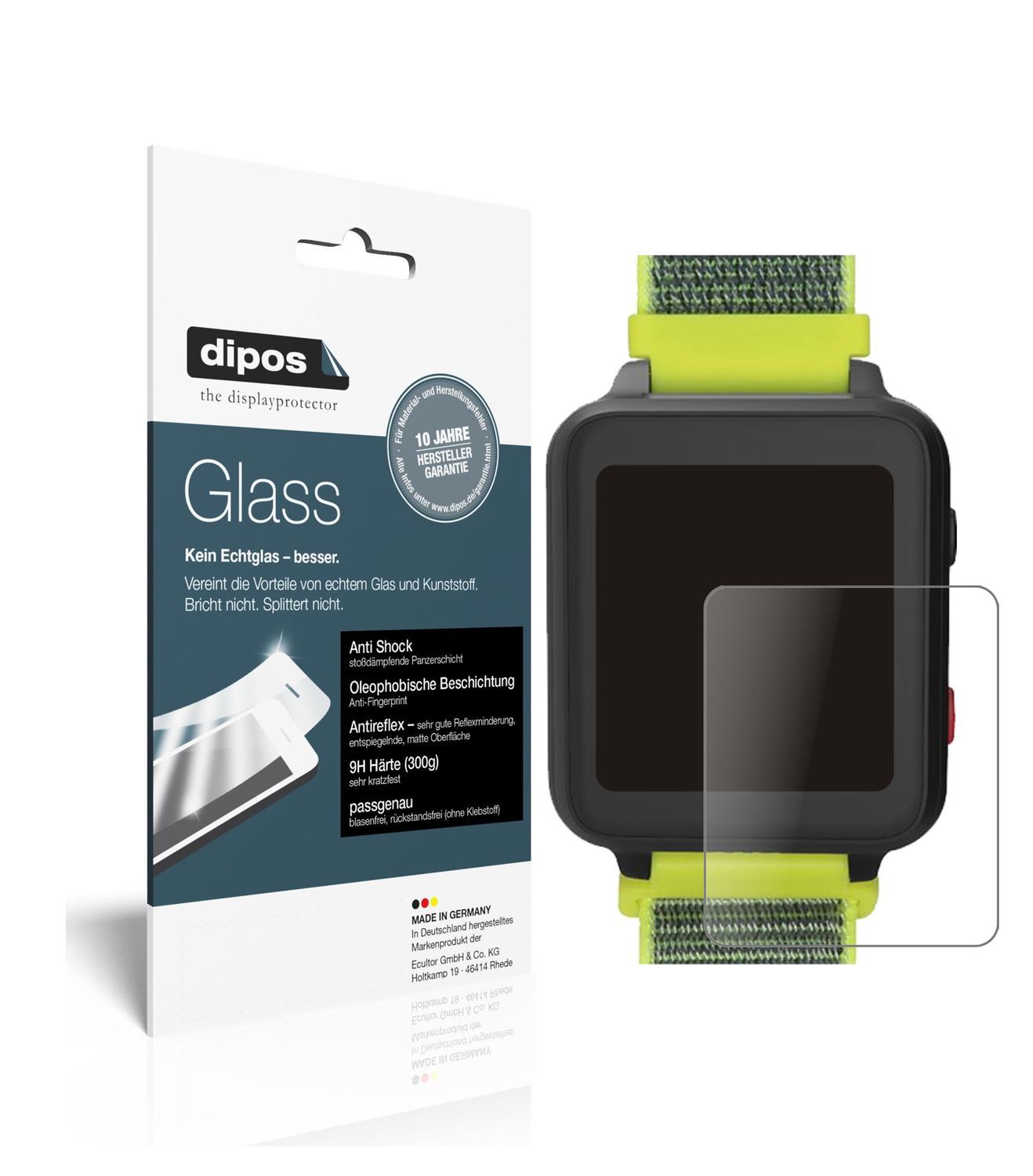 1x 9H Schutzfolie matt für Anio 5 Smartwatch Panze (1)