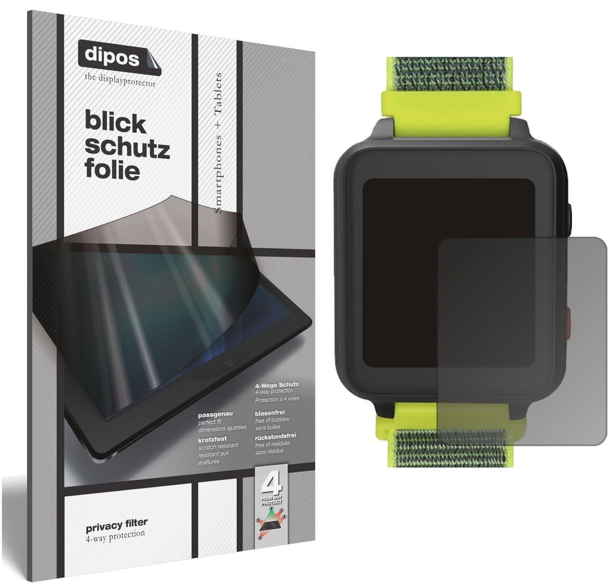 Blickschutzfolie für Anio 5 Smartwatch matt Schutz (1)