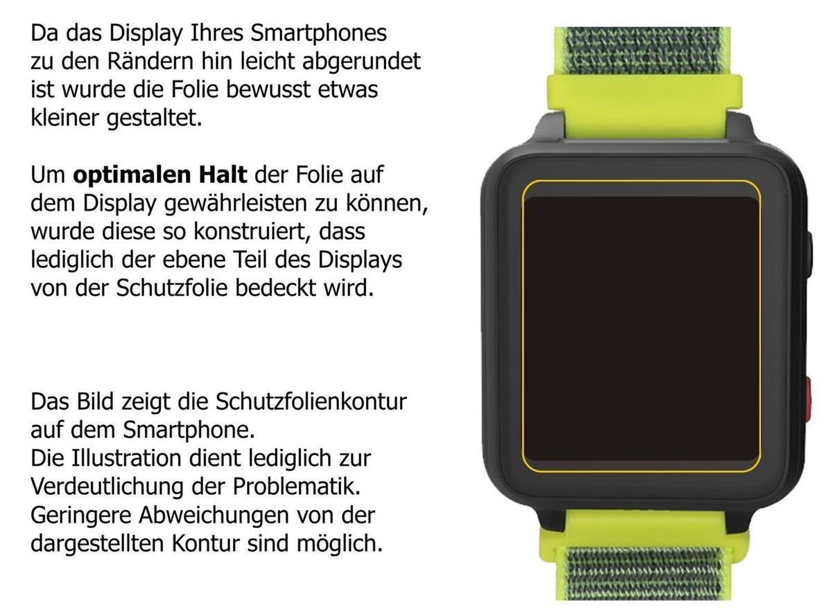 2x Schutzfolie matt für Anio 5 Smartwatch Display- (6)