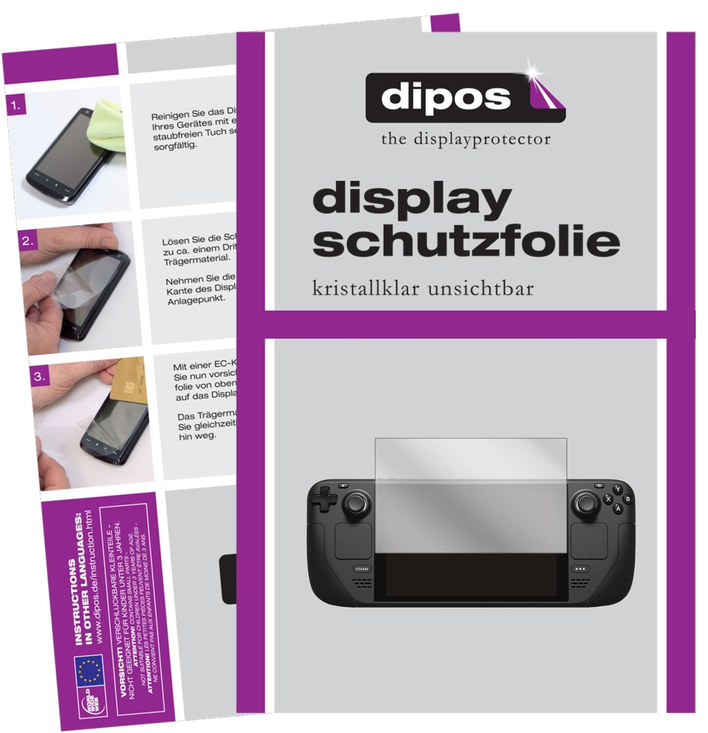 1x Schutzfolie klar für Valve Steam Deck Display-S (1)