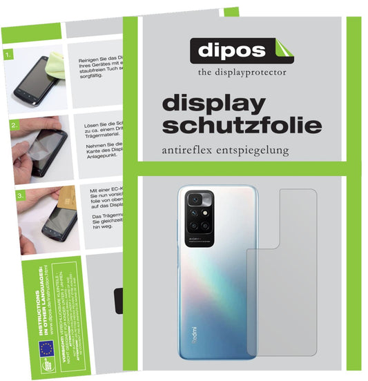 6x Schutzfolie matt für Xiaomi Redmi 10 Rückseite  (1)
