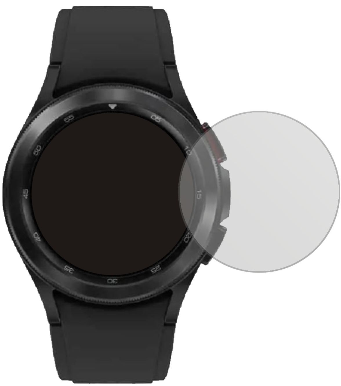 2x Schutzfolie matt für Samsung Galaxy Watch 4 Cla (2)