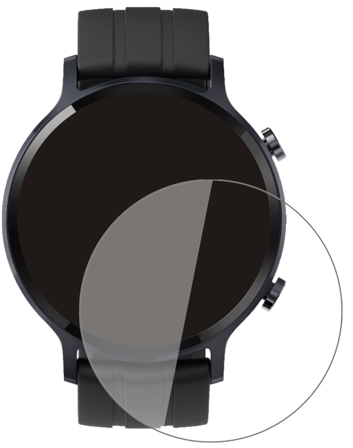 1x 9H Schutzfolie für Oppo Realme Watch S Panzerfo (2)