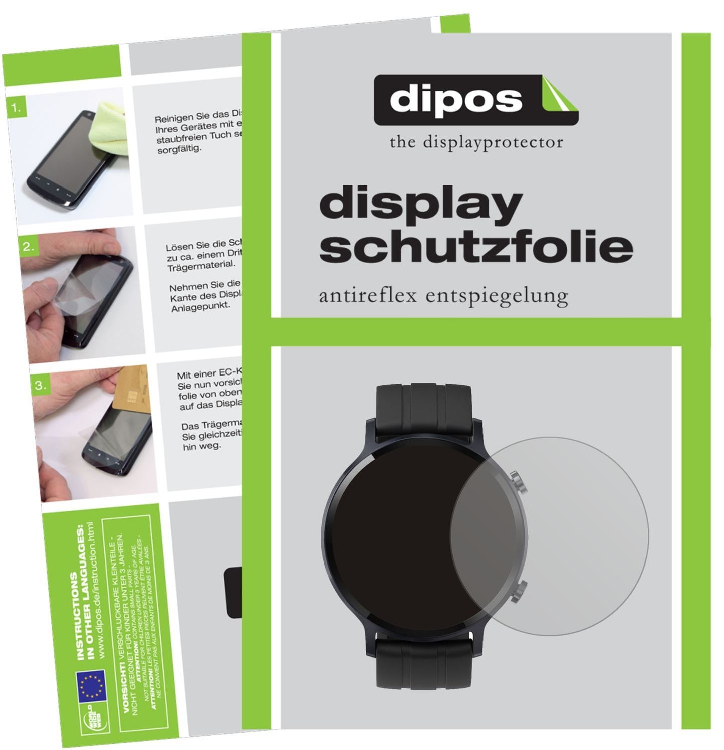 6x Schutzfolie matt für Oppo Realme Watch S Displa (1)