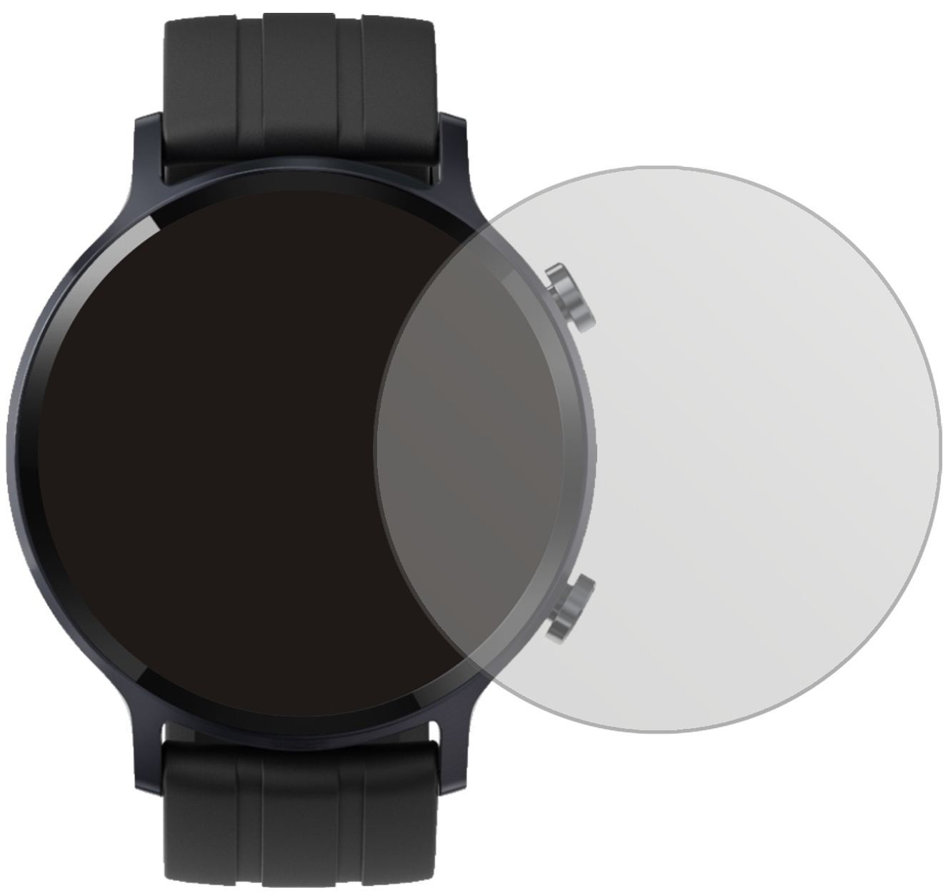 6x Schutzfolie matt für Oppo Realme Watch S Displa (2)
