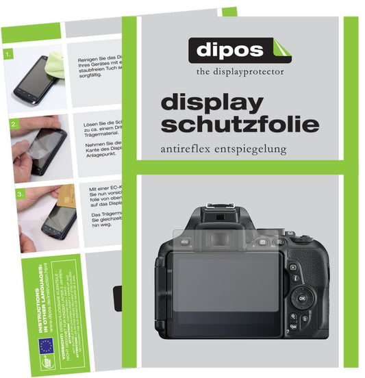 5x Schutzfolie matt für Nikon D 5600 Display-Schut (1)