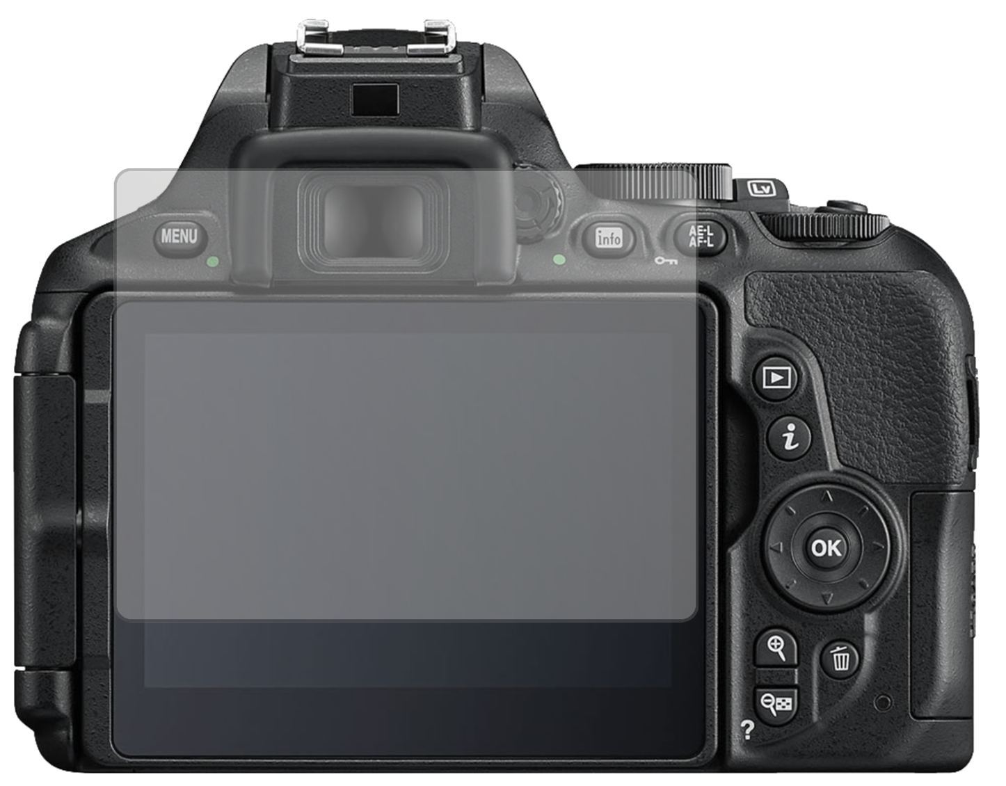 2x Schutzfolie matt für Nikon D 5600 Display-Schut (2)