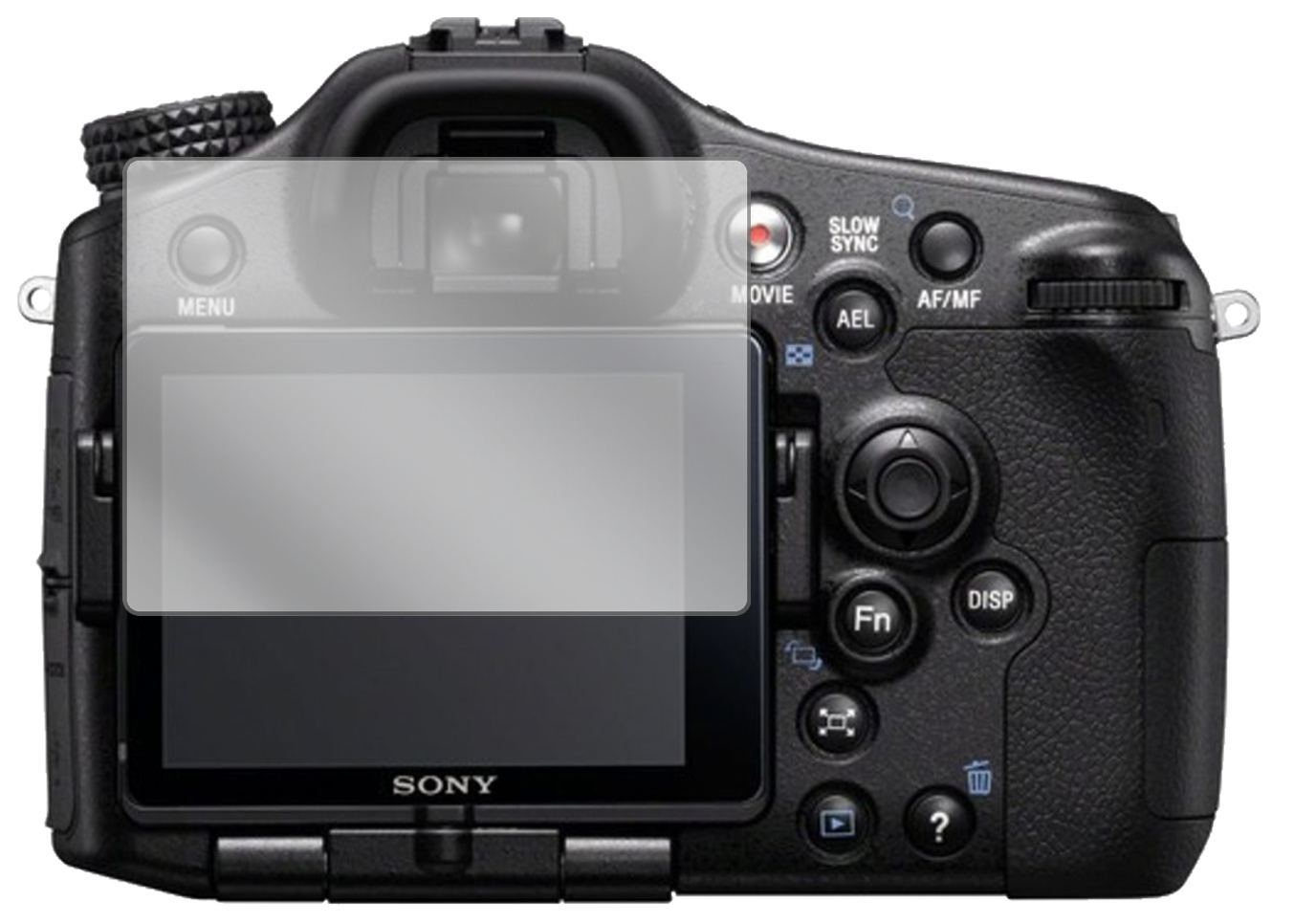 1x Schutzfolie klar für Sony Alpha 77 Display-Schu (2)