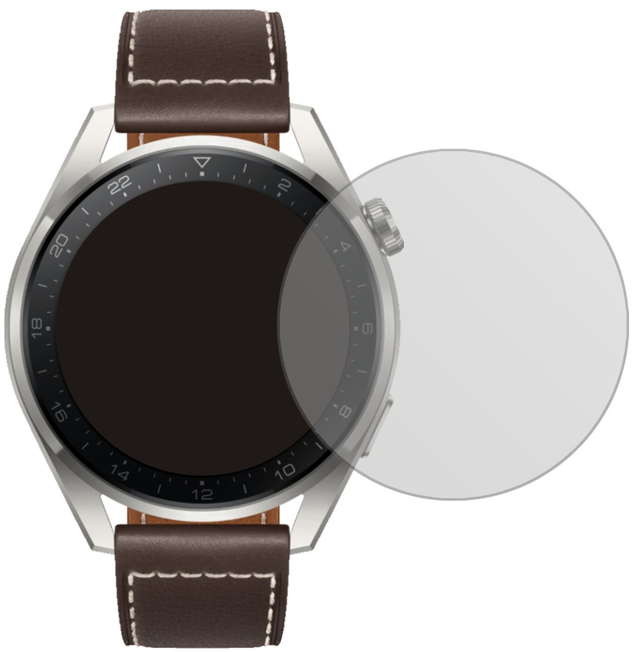 2x Schutzfolie matt für Huawei Watch 3 Pro Display (2)