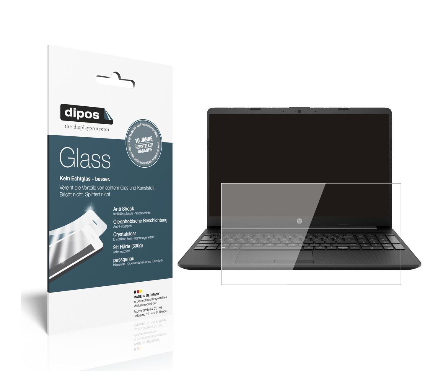 2x 9H Schutzfolie für HP Notebook 15 Zoll gw0542ng (1)