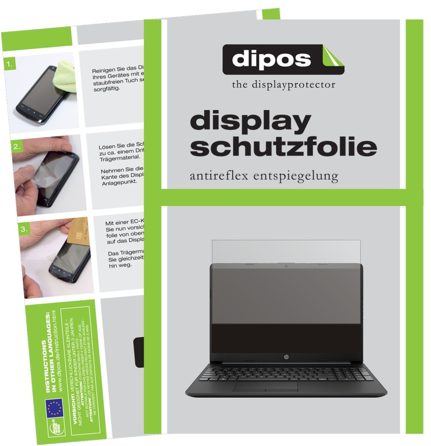 2x Schutzfolie matt für HP Notebook 15 Zoll gw0542 (1)