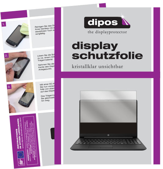 2x Schutzfolie klar für HP Notebook 15 Zoll gw0542 (1)