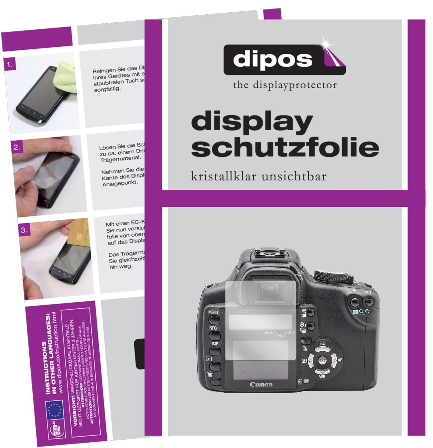 6x Schutzfolie klar für Canon EOS 350D Display-Sch (1)