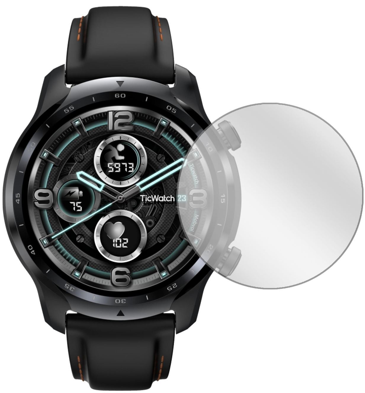 1x Schutzfolie klar für TicWatch Pro 3 GPS Display (2)