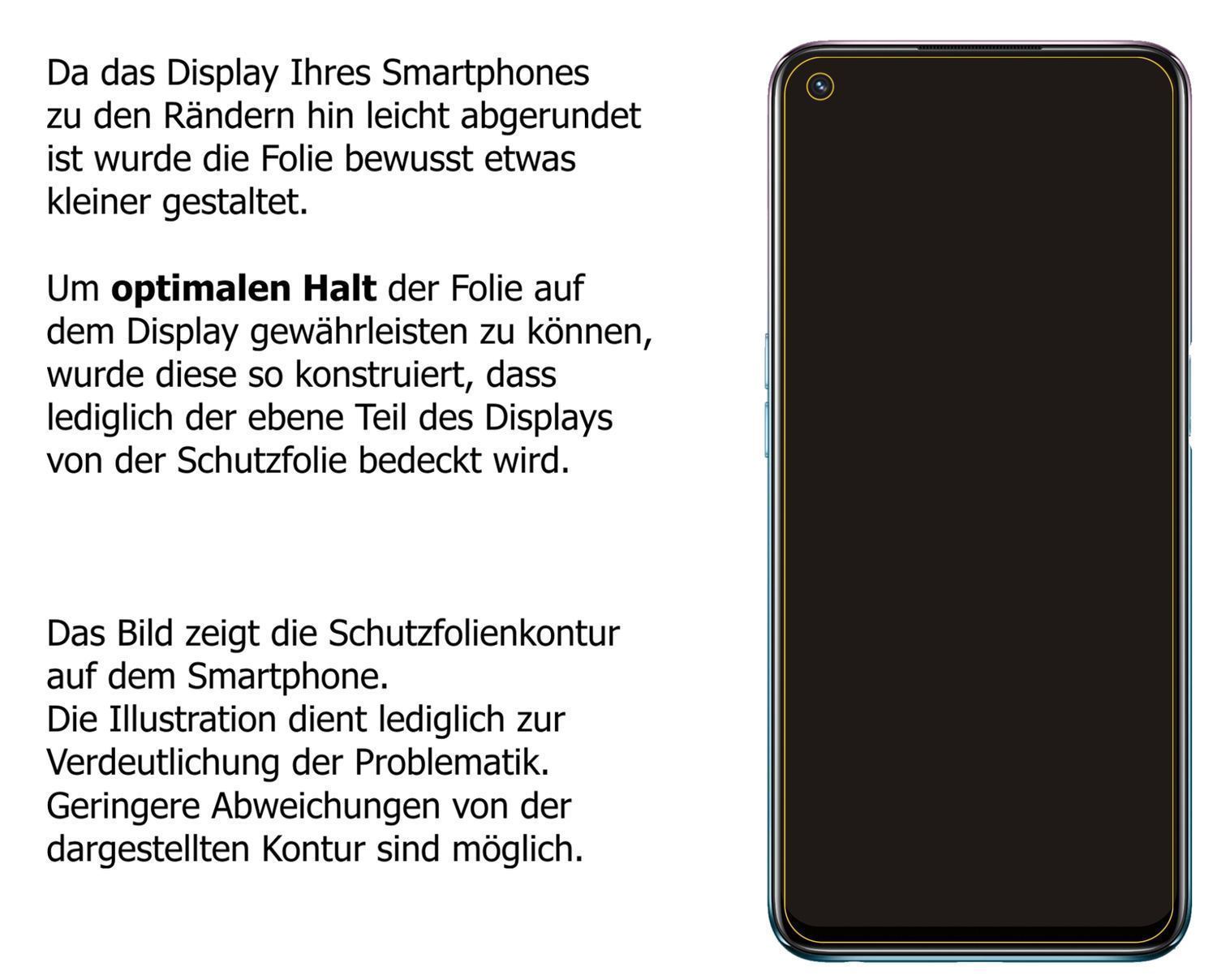 1x 9H Schutzfolie matt für Oppo A54 5G Panzerfolie (3)