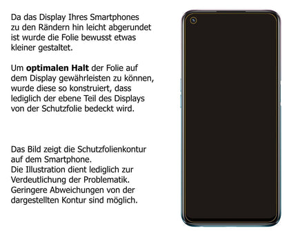 1x 9H Schutzfolie matt für Oppo A54 5G Panzerfolie (3)
