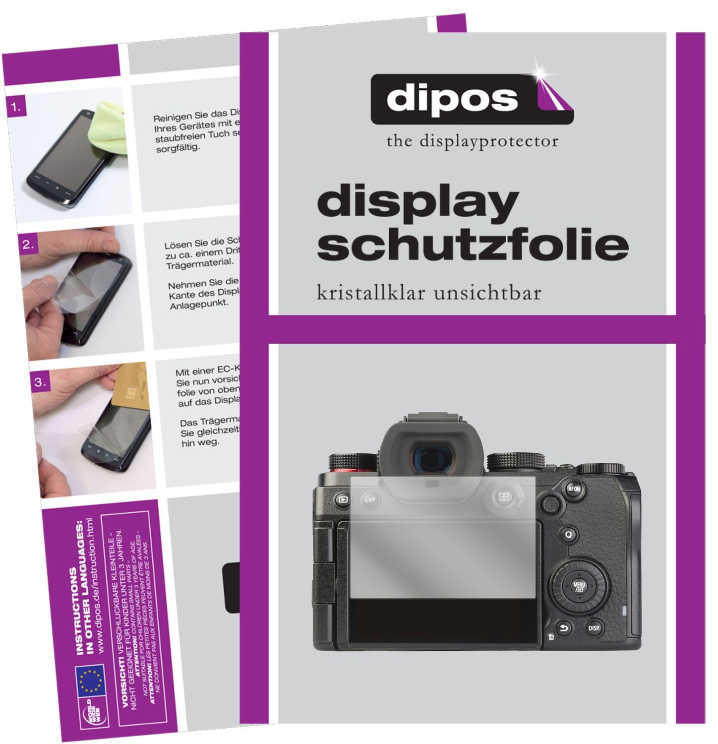 5x Schutzfolie klar für Panasonic Lumix S5 Display (1)