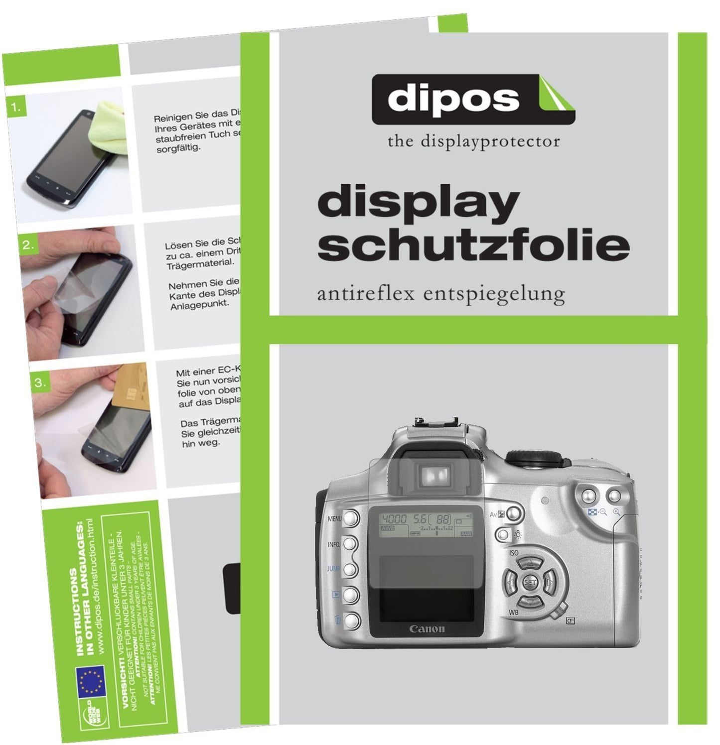 1x Schutzfolie matt für Canon EOS 300D Display-Sch (1)