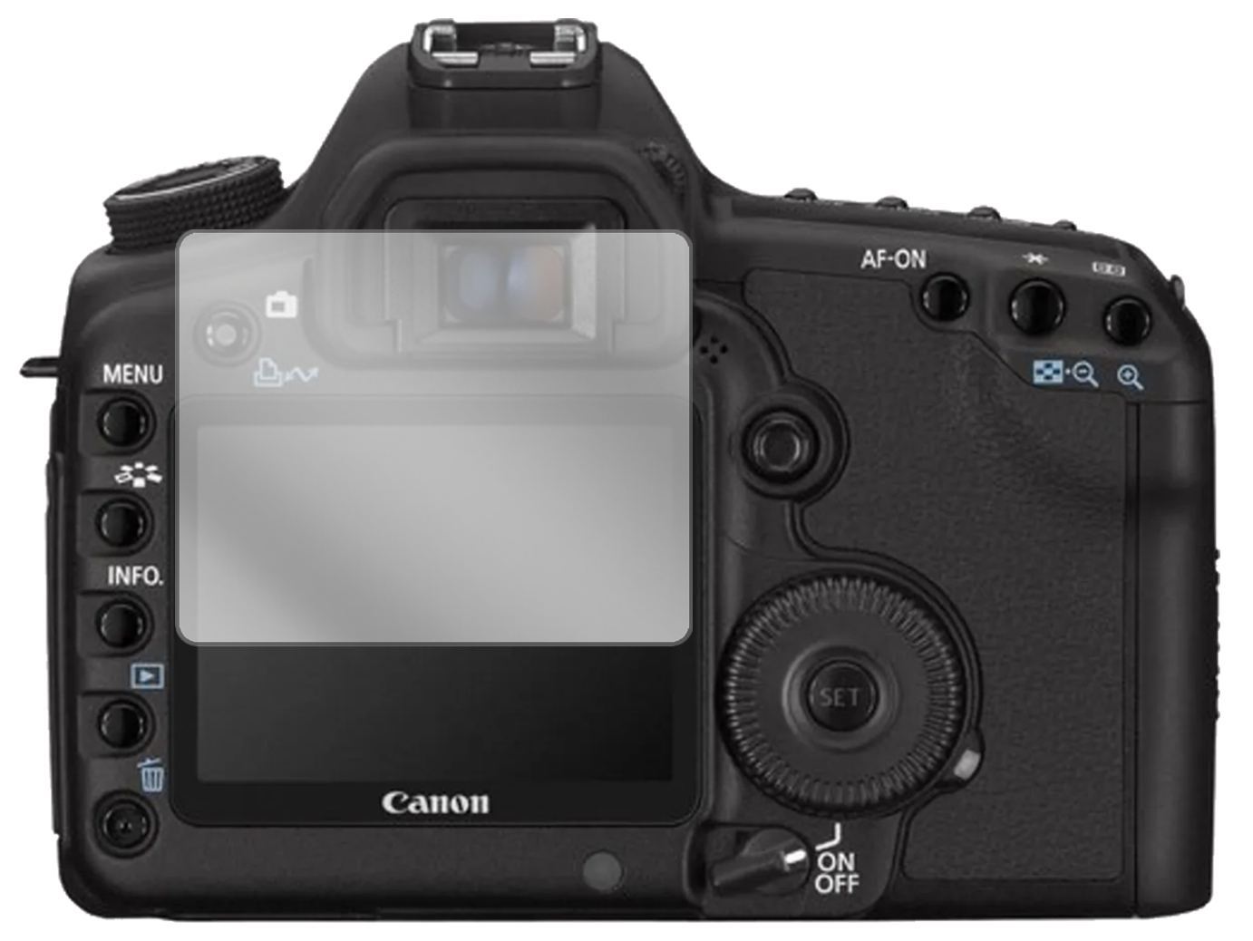 2x Schutzfolie klar für Canon Eos 5D Mark II Displ (2)