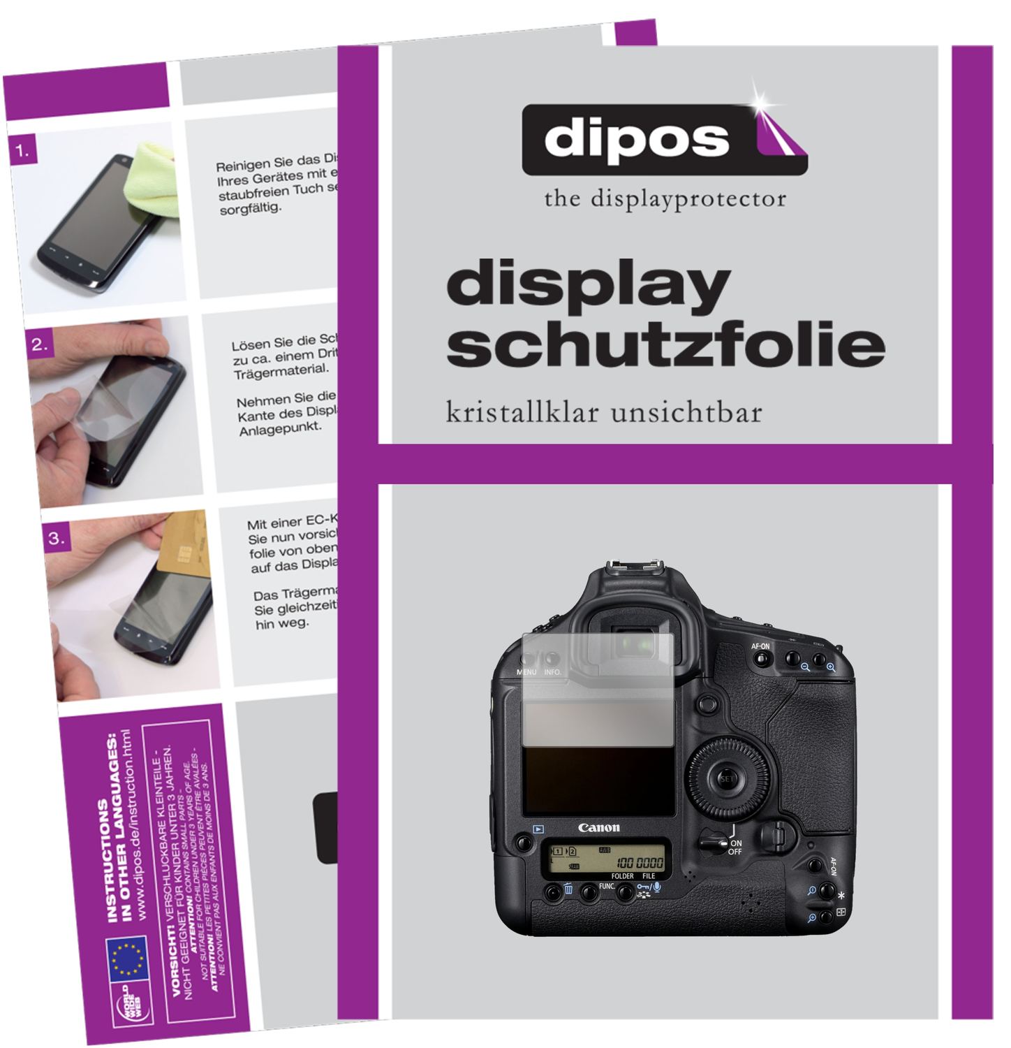 6x Schutzfolie klar für Canon Eos 1D Mark IV Displ (1)