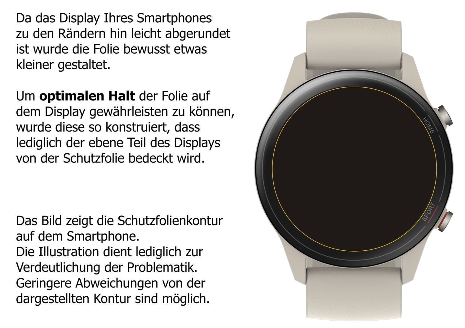 1x Schutzfolie klar für Xiaomi Mi Watch Display-Sc (5)