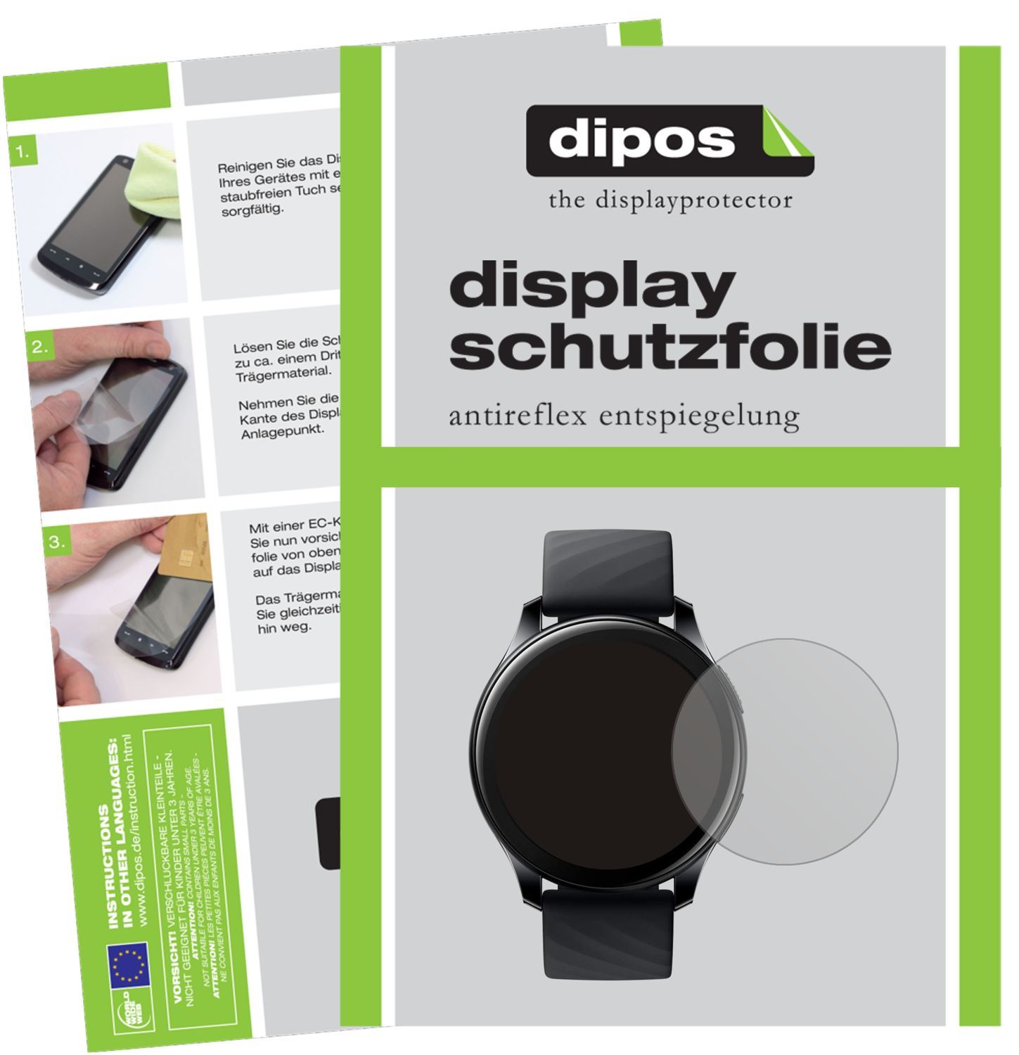 6x Schutzfolie matt für OnePlus Watch (46mm) Displ (1)