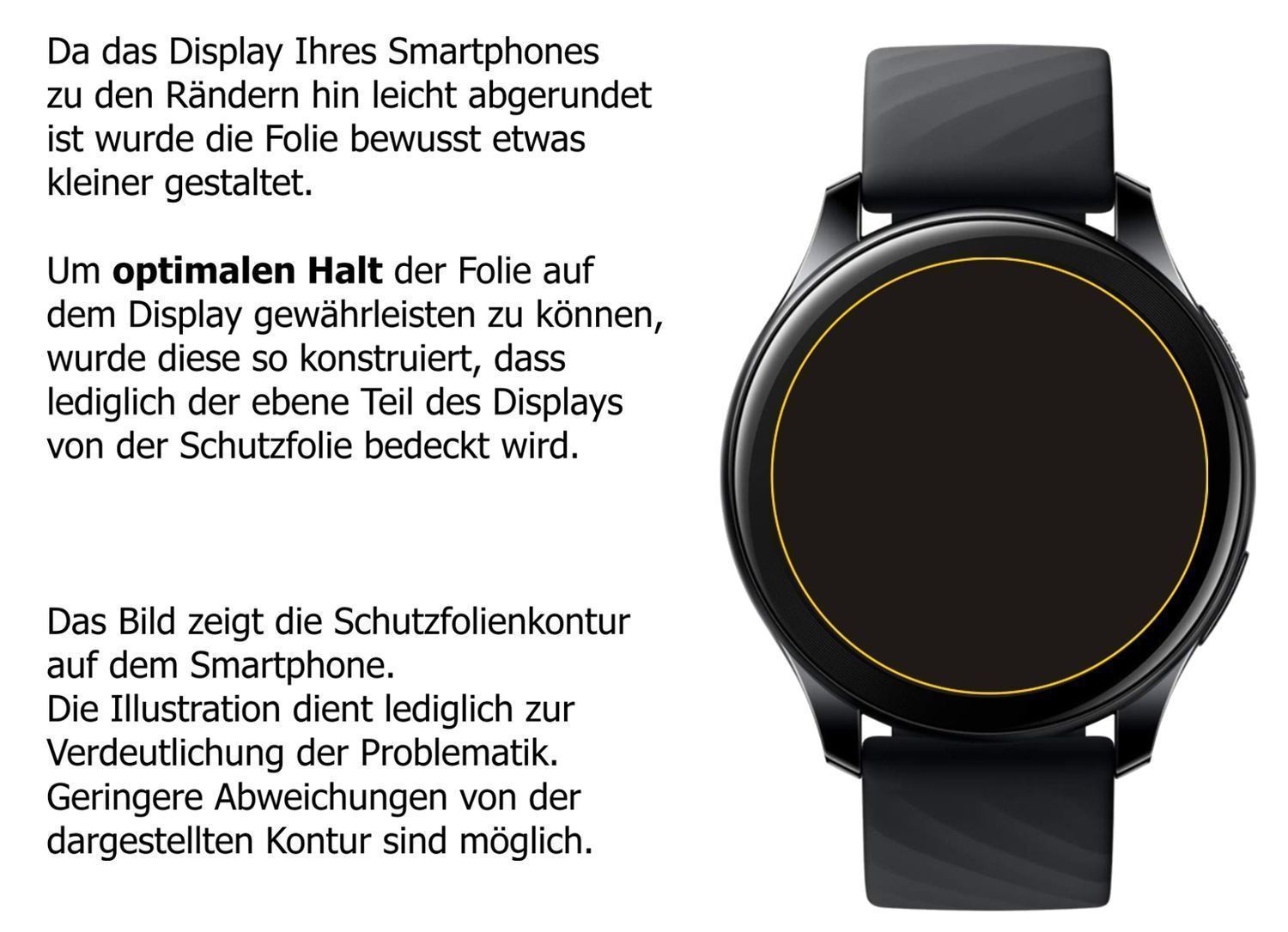 6x Schutzfolie matt für OnePlus Watch (46mm) Displ (6)
