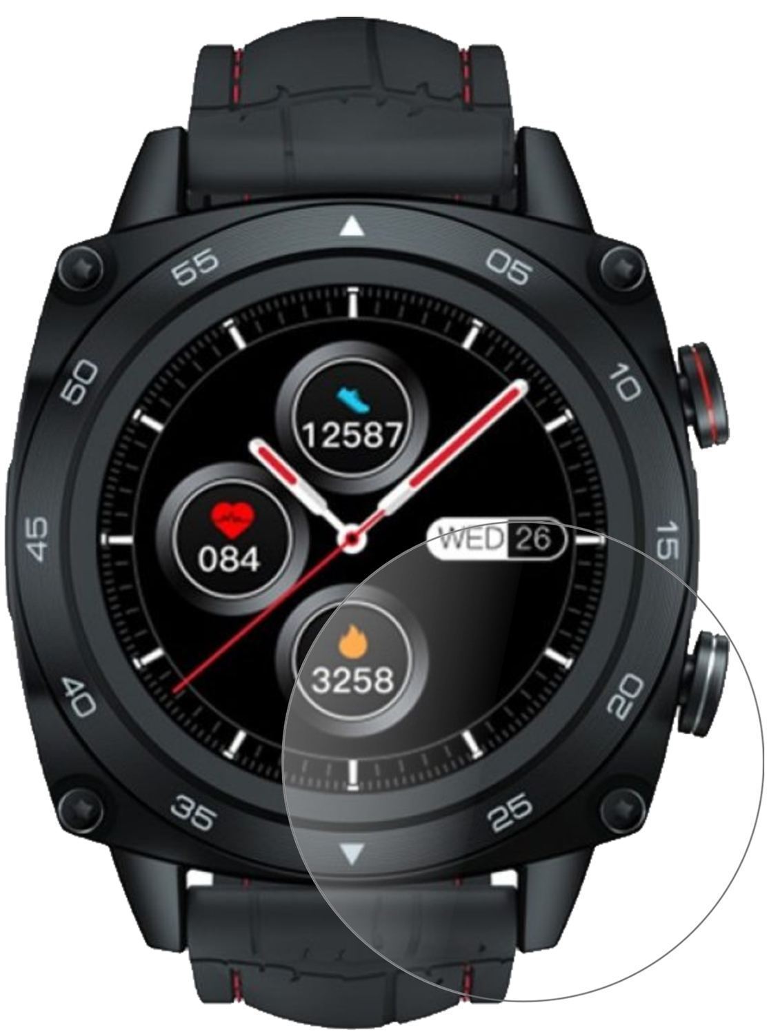 1x 9H Schutzfolie matt für Cubot C3 Smartwatch Pan (2)