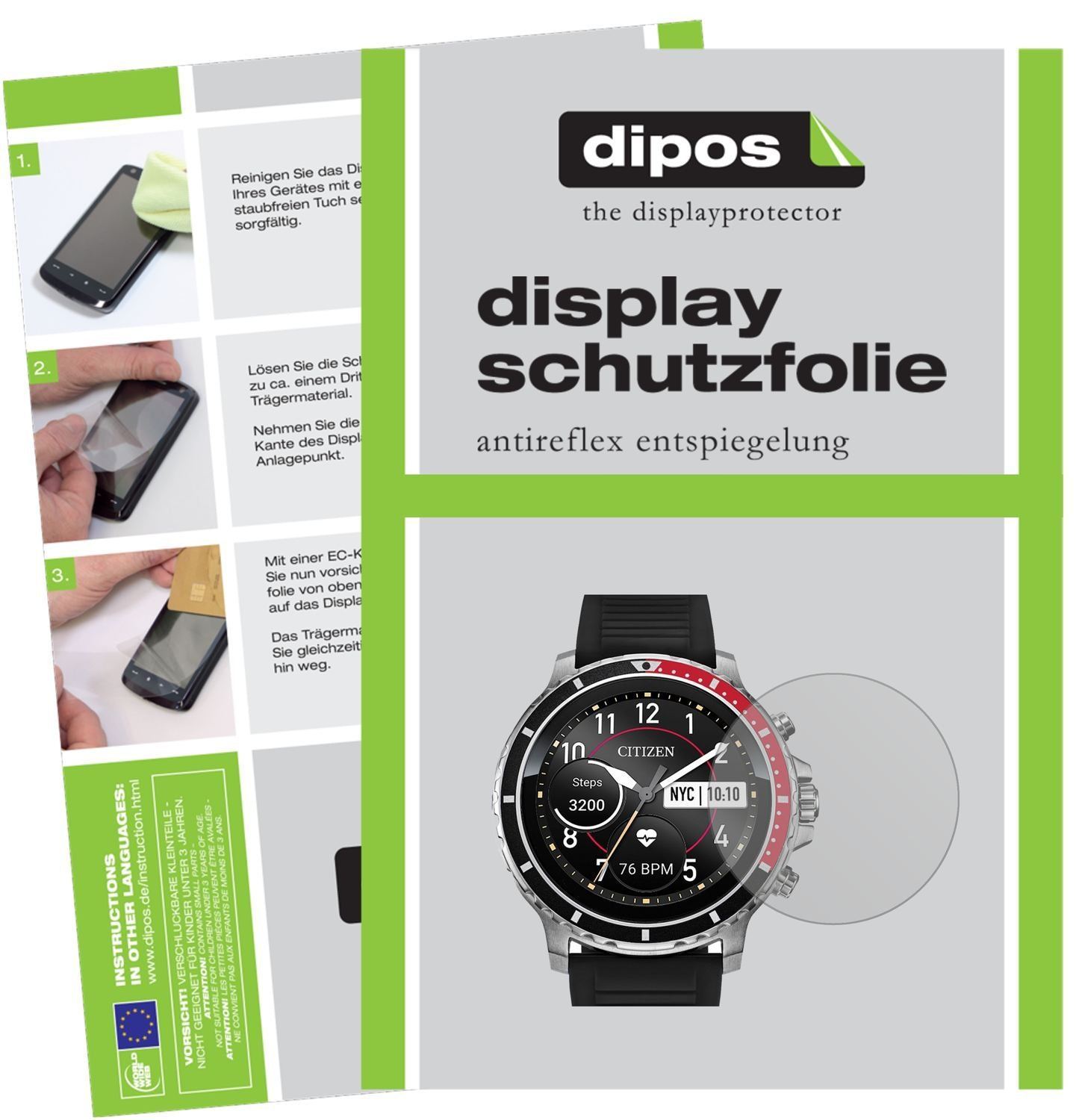 1x Schutzfolie matt für Citizen CZ Smart Display-S (1)