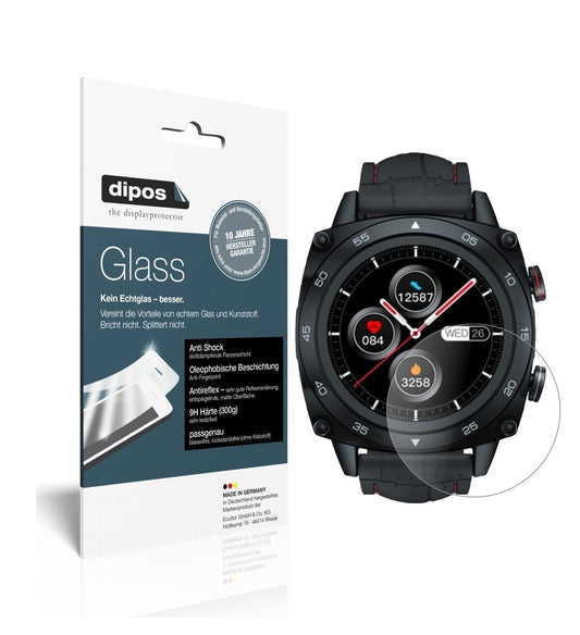 2x 9H Schutzfolie matt für Cubot C3 Smartwatch Pan (1)