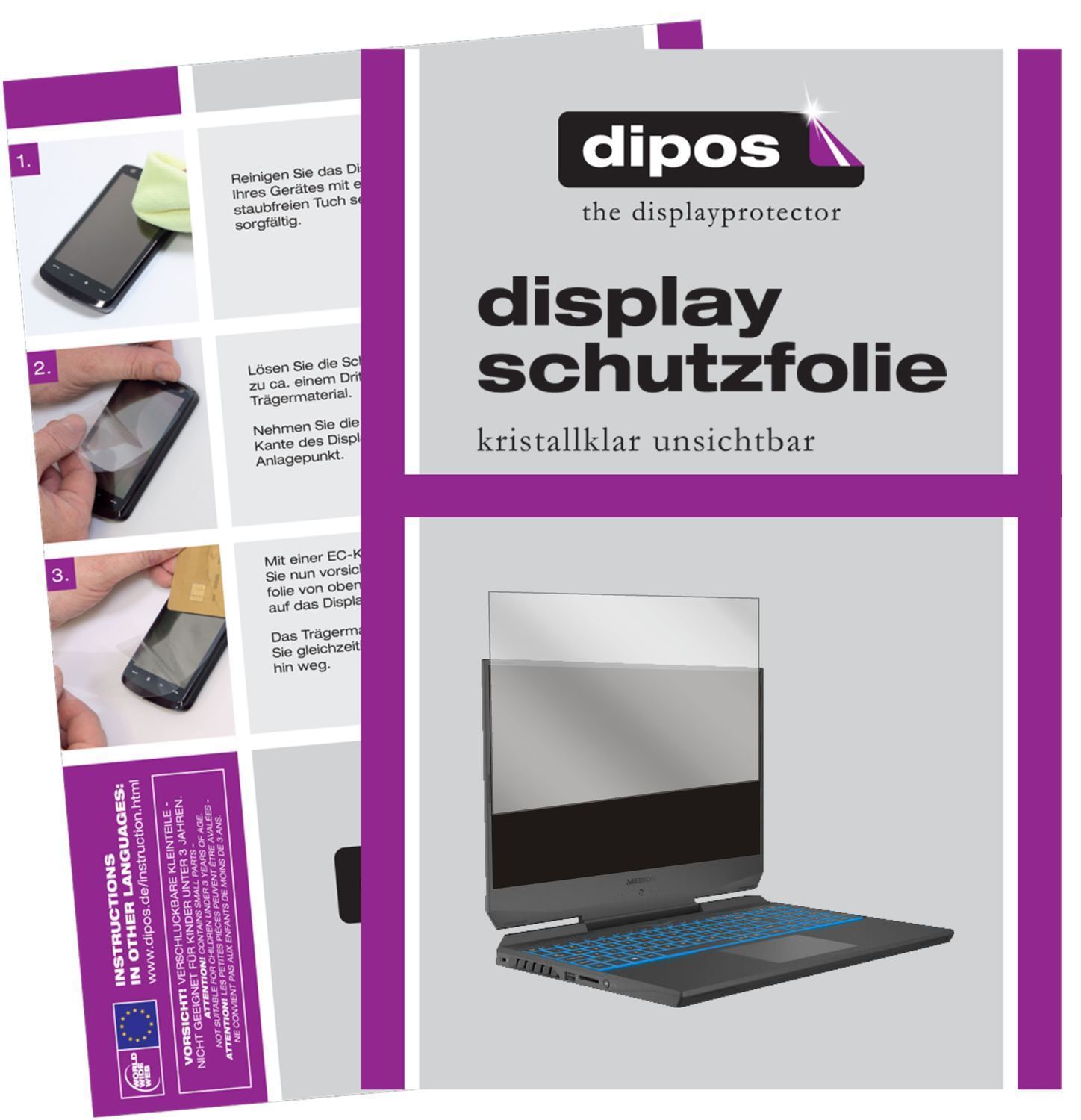 1x Schutzfolie klar für Medion Erazer Deputy P10 D (1)
