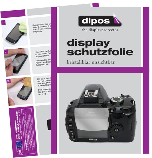 1x Schutzfolie klar für Nikon D60 Display-Schutzfo (1)