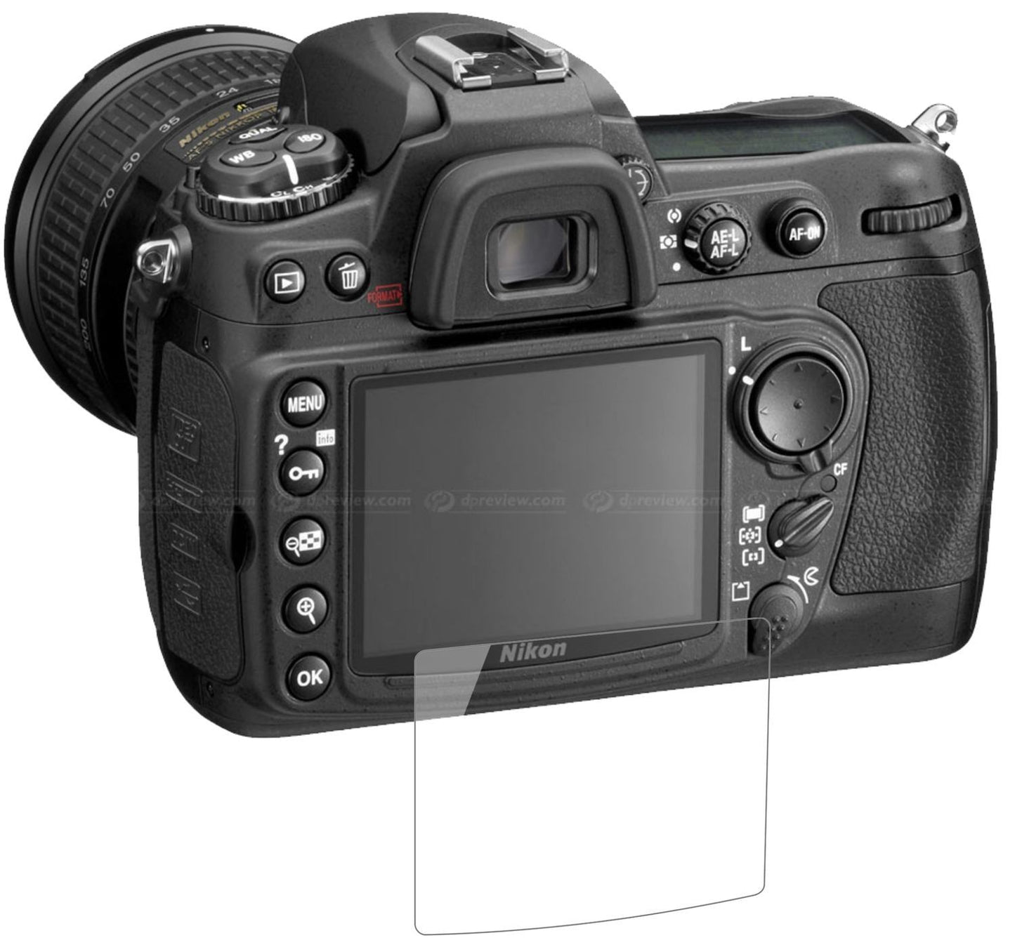 1x 9H Schutzfolie für Nikon D300 Panzerfolie (2)