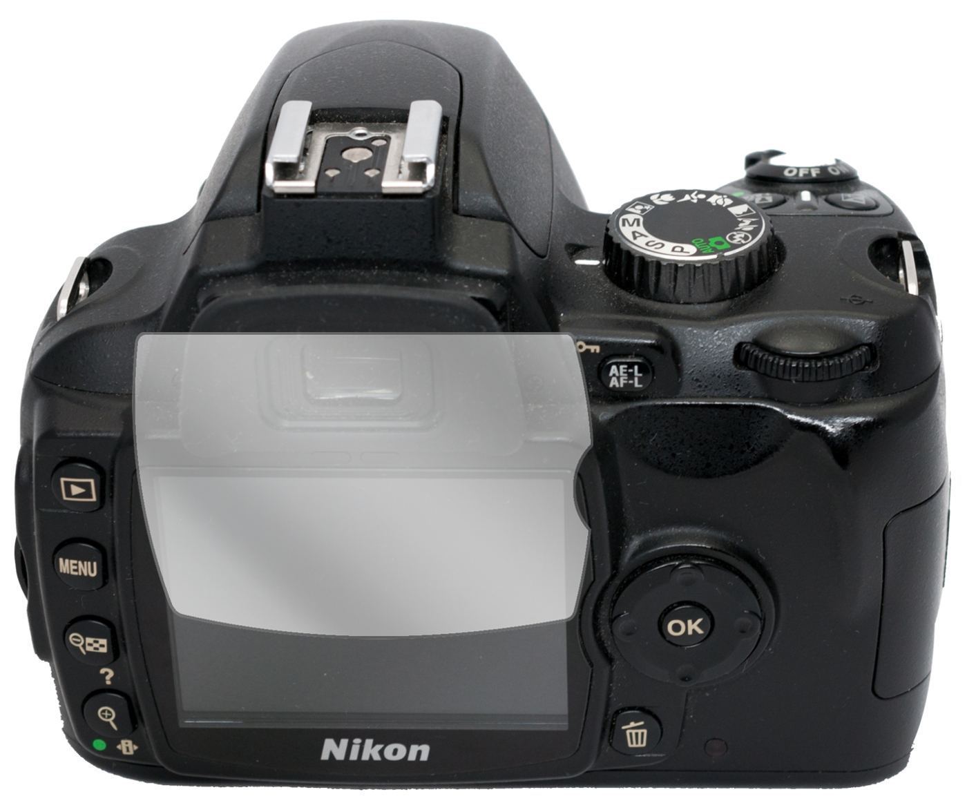 2x Schutzfolie klar für Nikon D60 Display-Schutzfo (2)