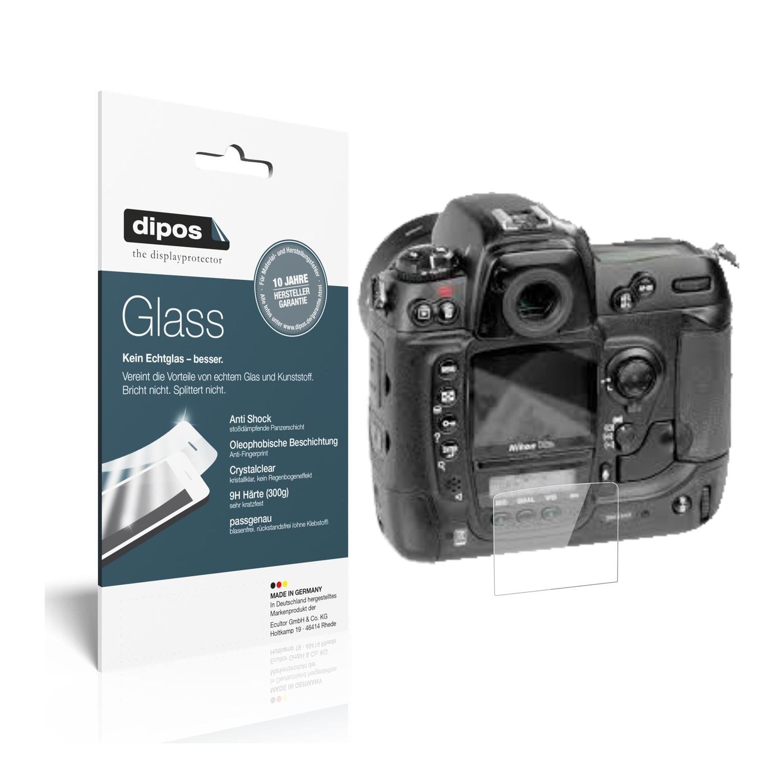 2x 9H Schutzfolie für Nikon D2Hs Panzerfolie (1)