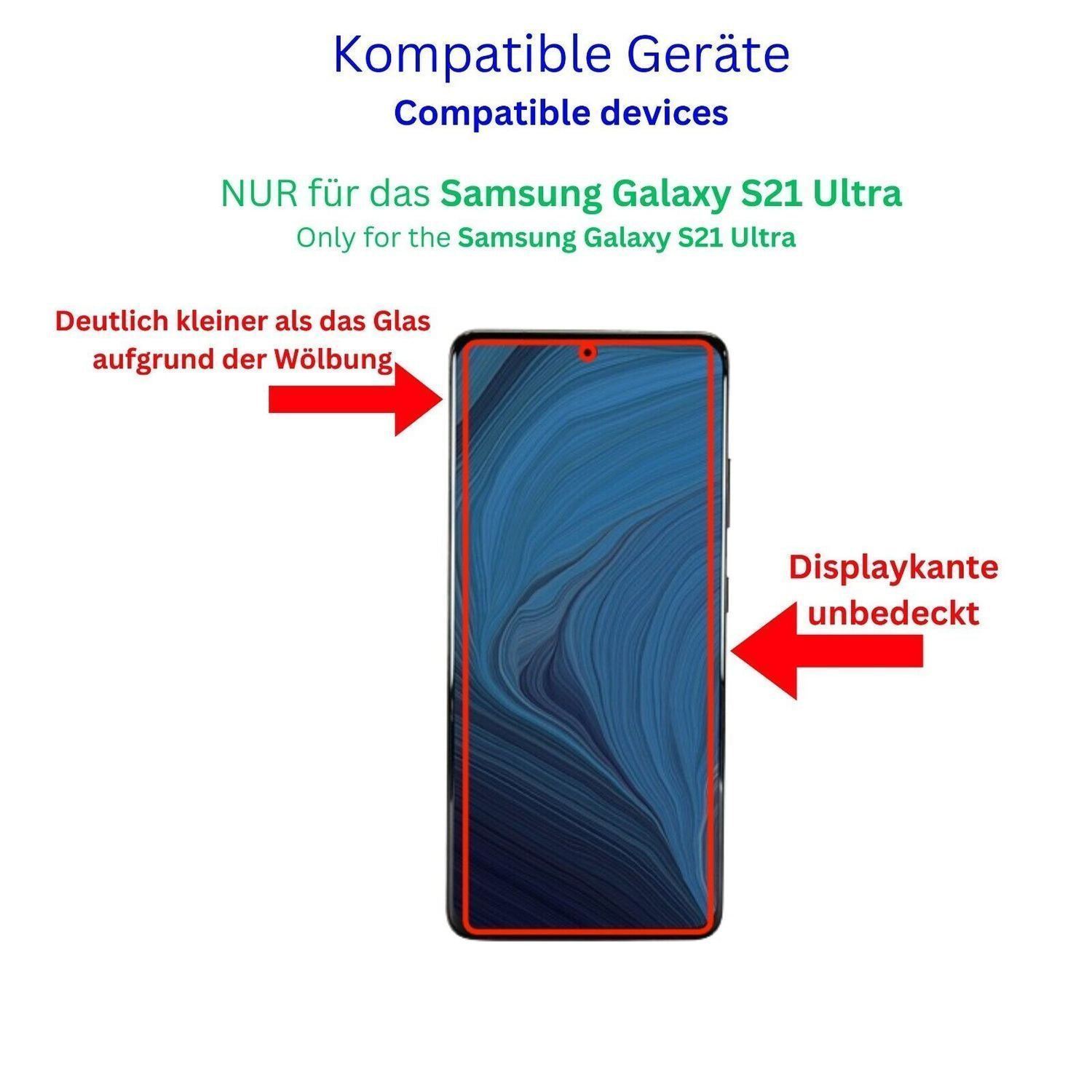 5x Schutzfolie matt für Samsung Galaxy S21 Ultra D (2)