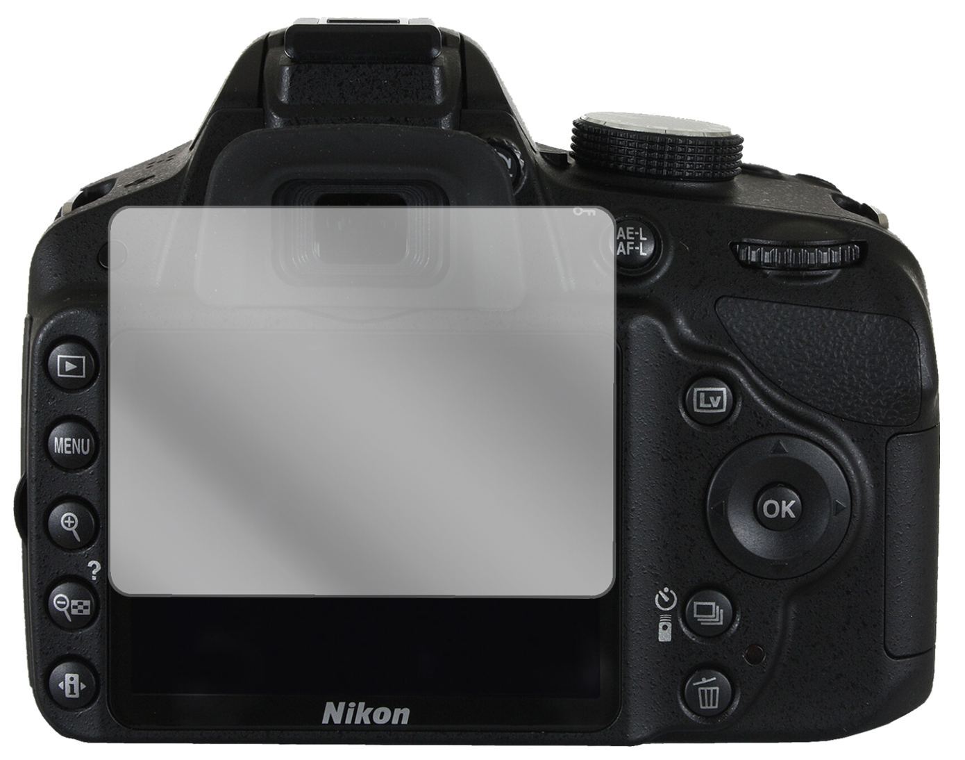 1x Schutzfolie klar für Nikon D3200 Display-Schutz (2)